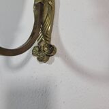 Vintage wall lamp in brass and frosted glass 1950s