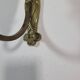 Vintage wall lamp in brass and frosted glass 1950s