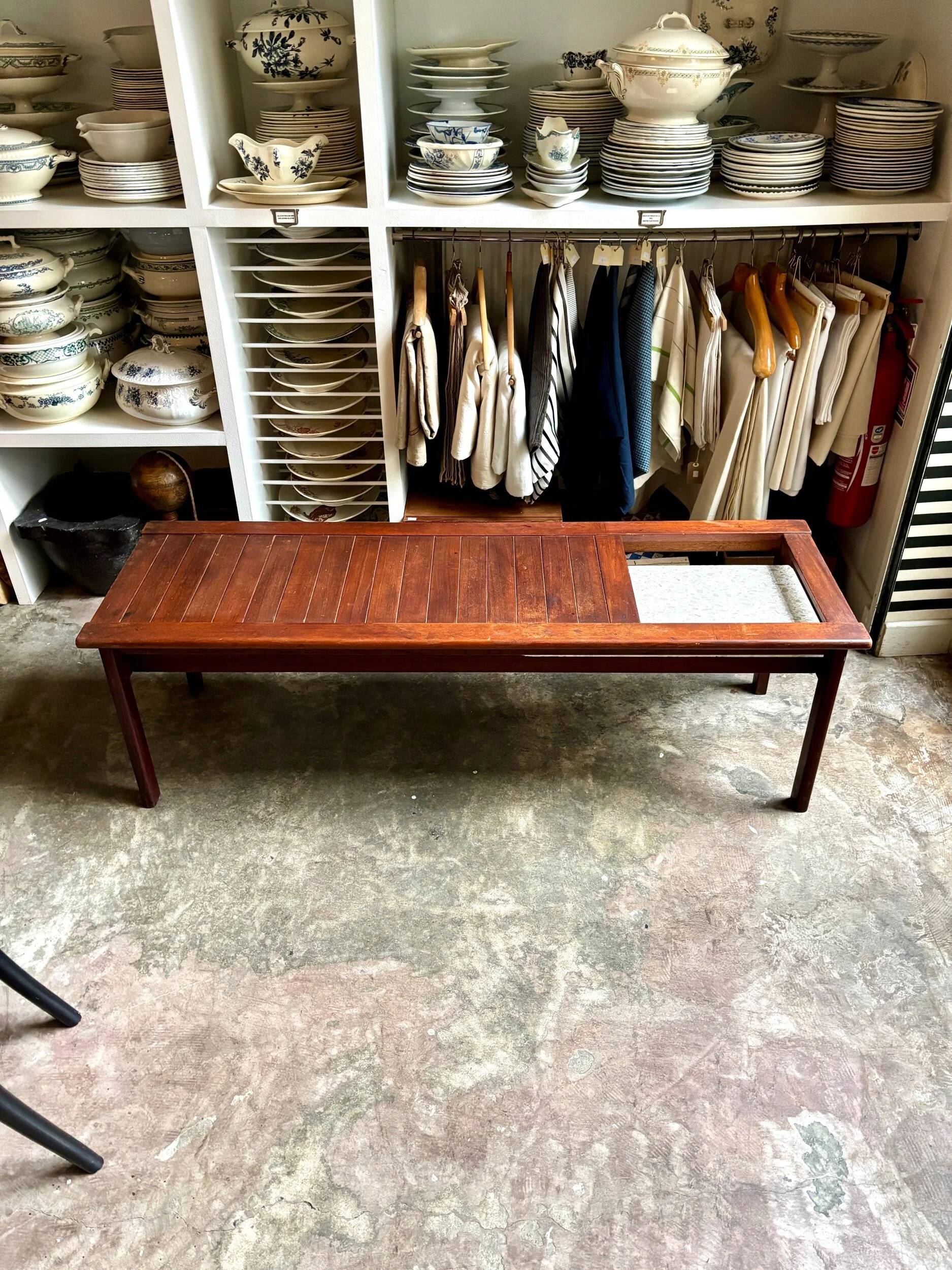 Teak and terrazzo coffee table by Averskogs Möbelfabrik, Sweden 1966
