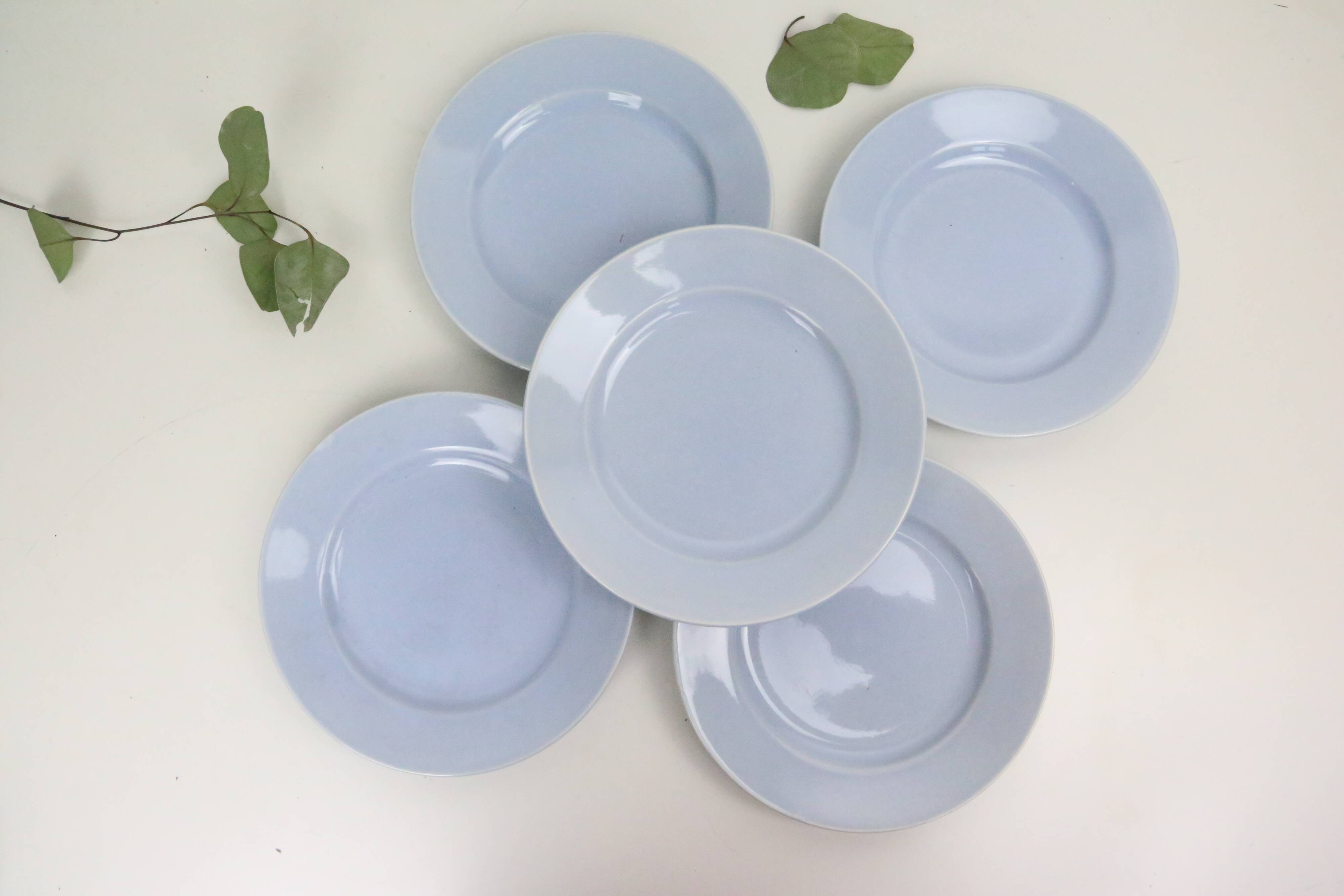 Dessert plates x5, baby blue, madeleines in Luxembourg