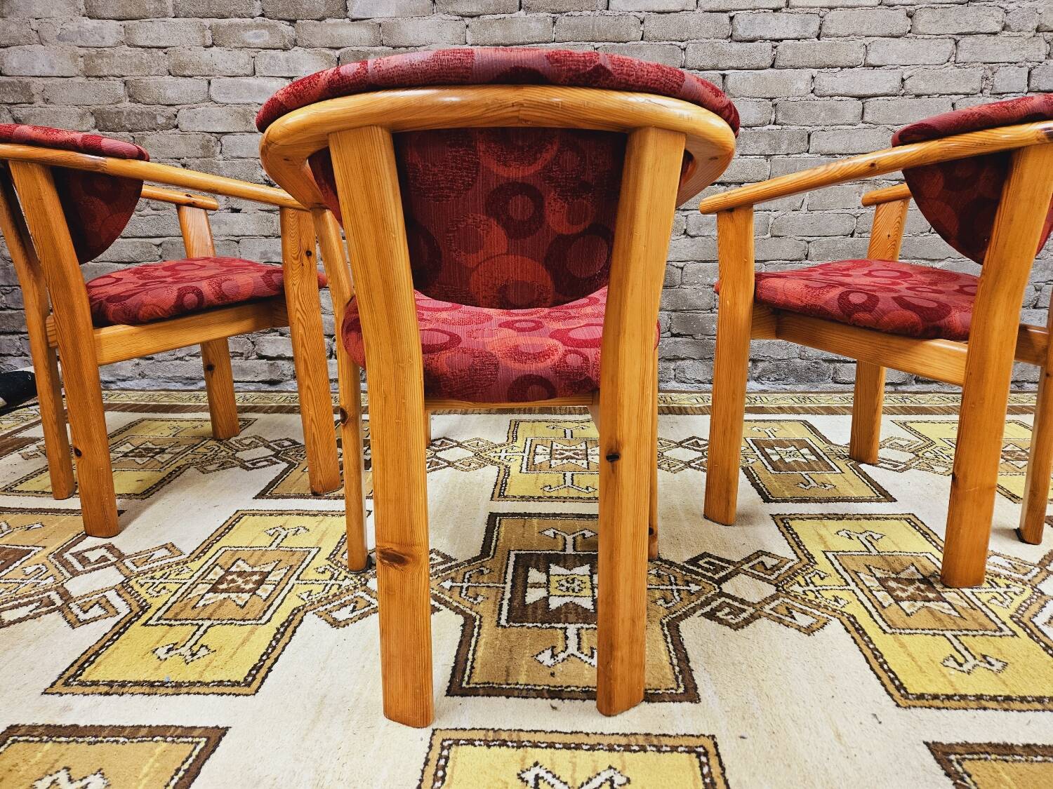 Set de 4 chaises en pin danois style Rainer Daumiller 1970