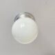 Old globe in opaline vintage wall or ceiling light diameter 15 cm and aluminum base LAMP-7127