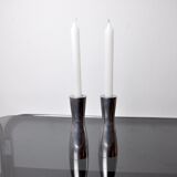Pair of candlesticks gota erika pekkari, scandinavian, 1990