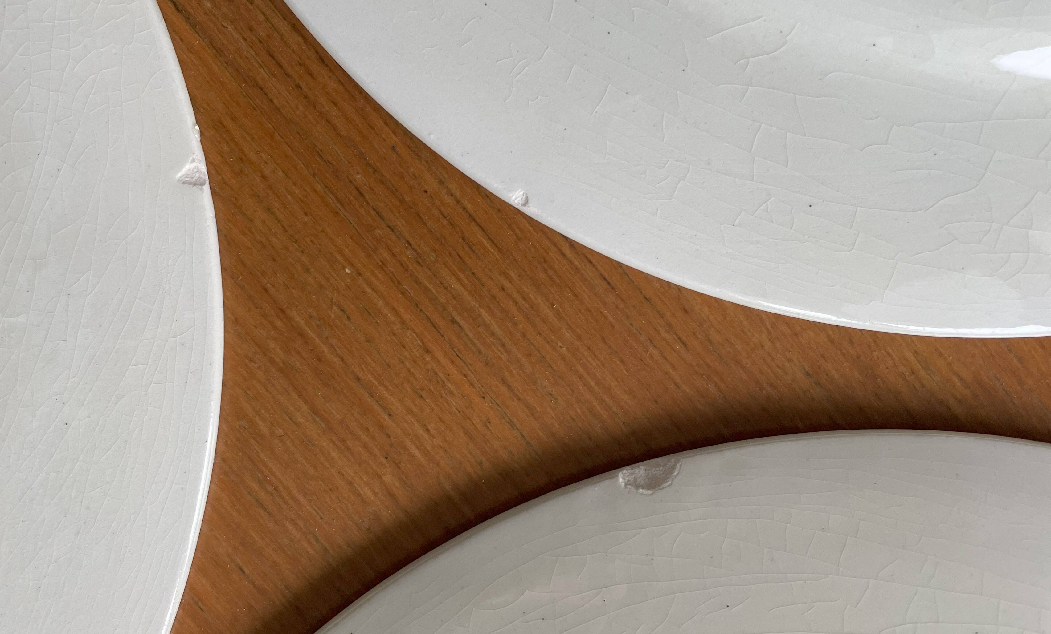 6 old flat plates in Gien earthenware