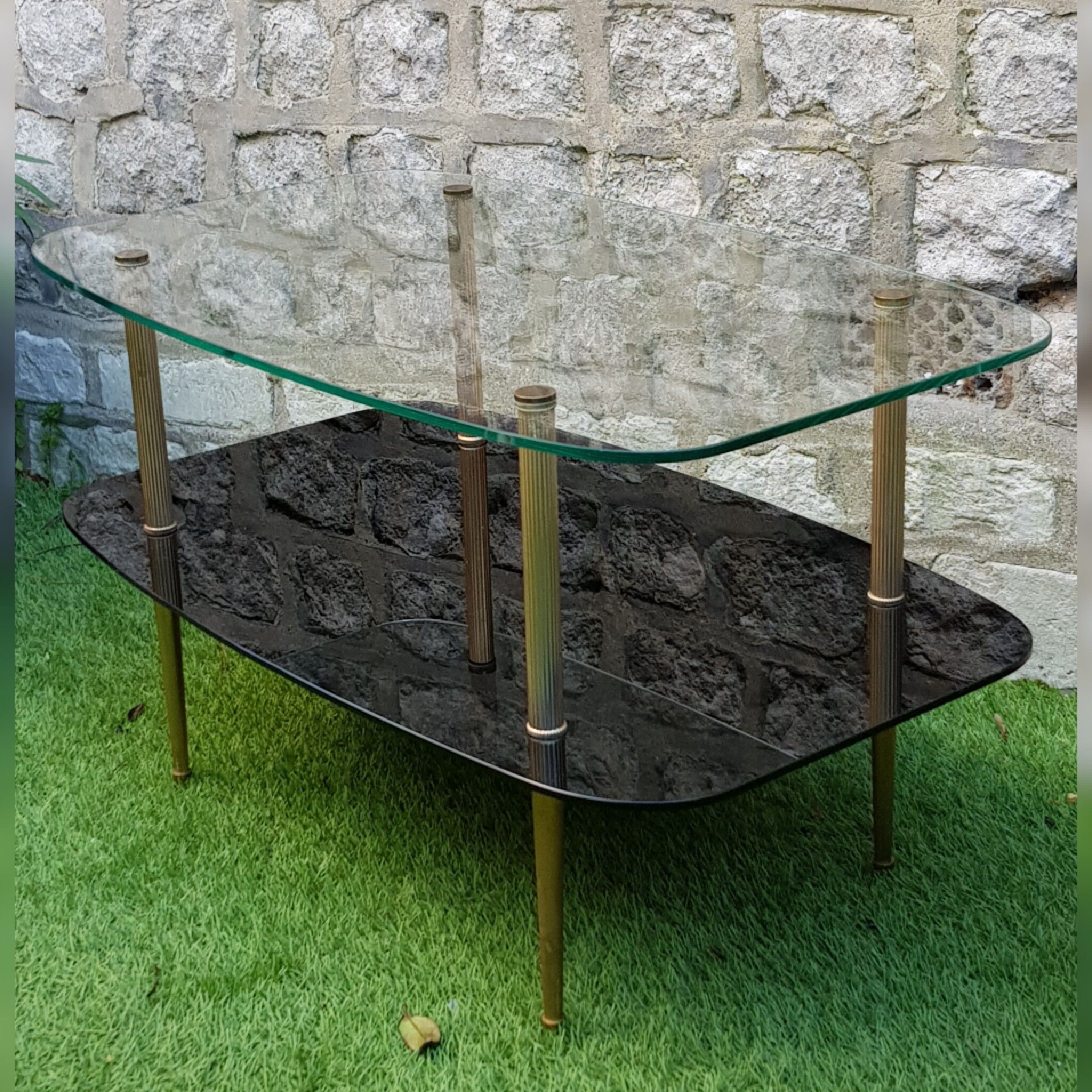 1960 glass coffee table