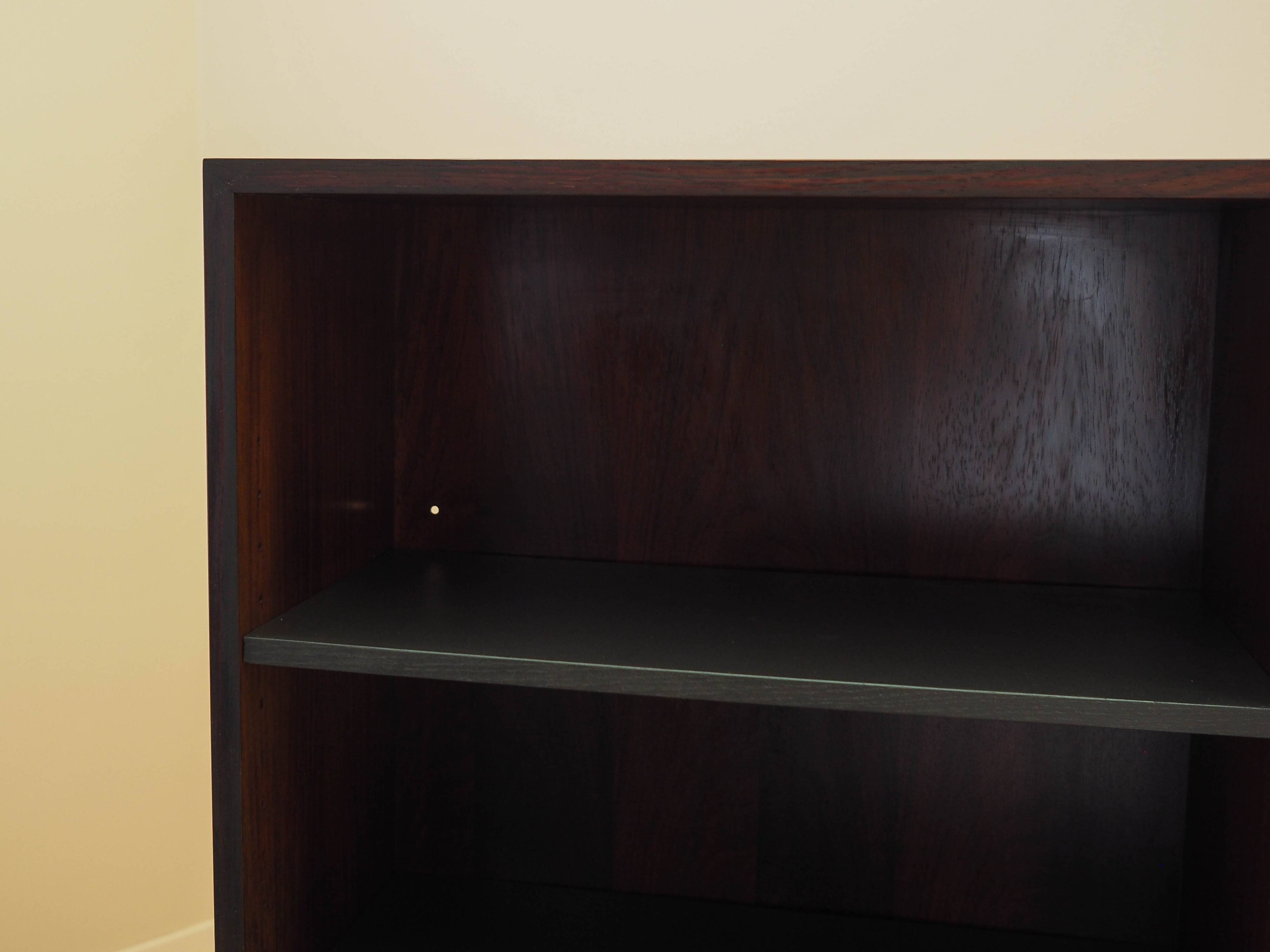 Mahogany bookcase, Danish design, 1970s, manufactured by Omann Jun