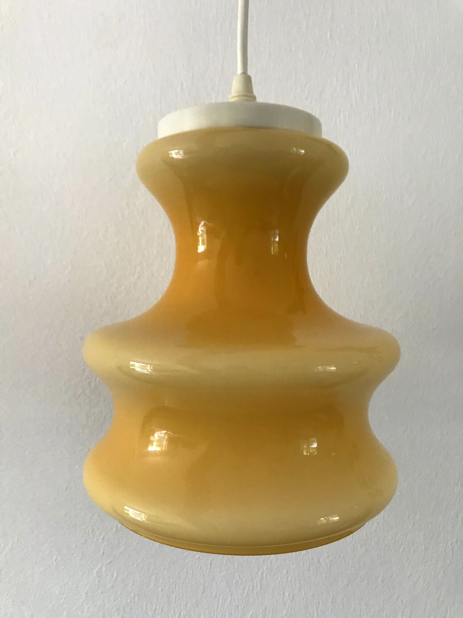 Vintage opaline pendant lamp 60s
