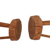 6 Raw Log Stools or Bedside Tables France circa 1970