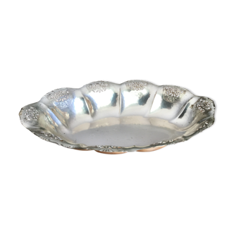 Silver metal bread basket