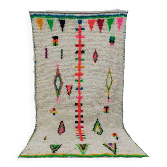 Handmade wool Berber rug 260 X 135 CM