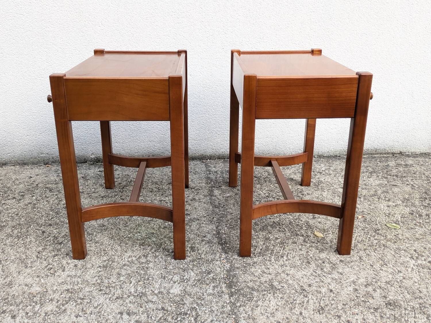 Pair of vintage Jacques Hauville bedside tables 1960 Roche Bobois