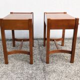 Pair of vintage Jacques Hauville bedside tables 1960 Roche Bobois