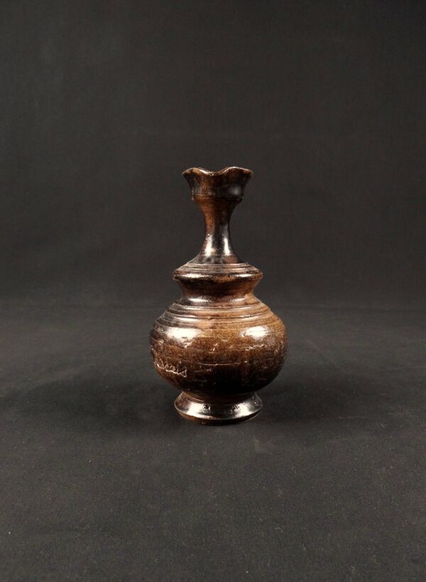 Pichet signé Jean Marais en céramique à l'émail chamotté vintage années 70