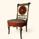 Blackened Wood Boudoir Chair - Napoleon III