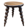 tabouret de ferme tripode brutaliste | pieds torsadés