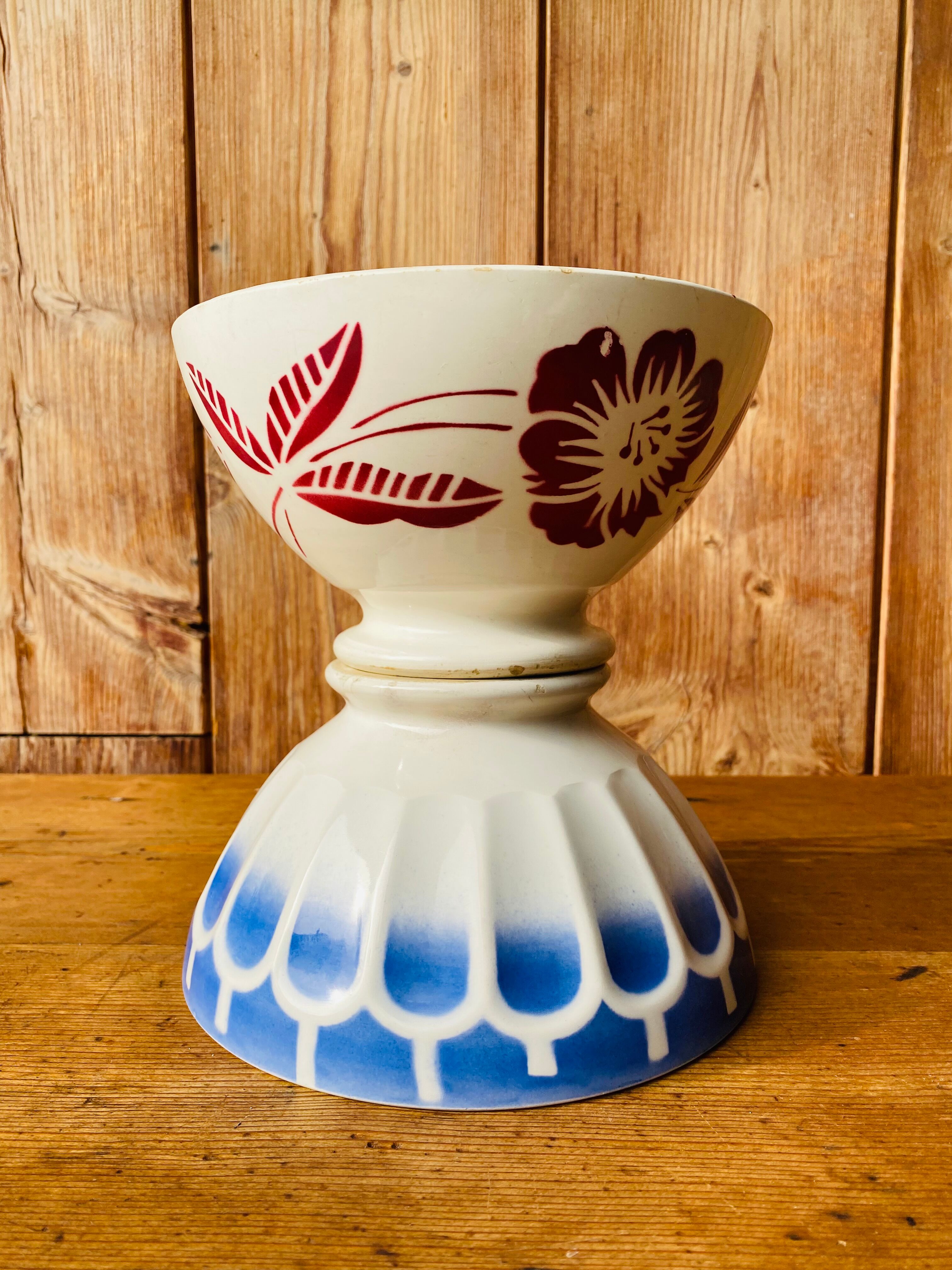 Duo of old bowls Digouin France