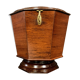 Asia 19th: Rare precious wooden tea box and stamped marquetry