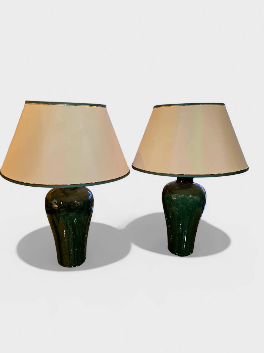 Pair of Paolo Marioni glazed ceramic lamps – Circa 1960