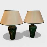 Pair of Paolo Marioni glazed ceramic lamps – Circa 1960