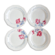 Lot of 4 flat plates "boulogne" Digoin Sarreguemines
