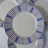 4 anciennes assiettes à entremets lunéville brigitte