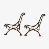 Pieds de banc en fonte