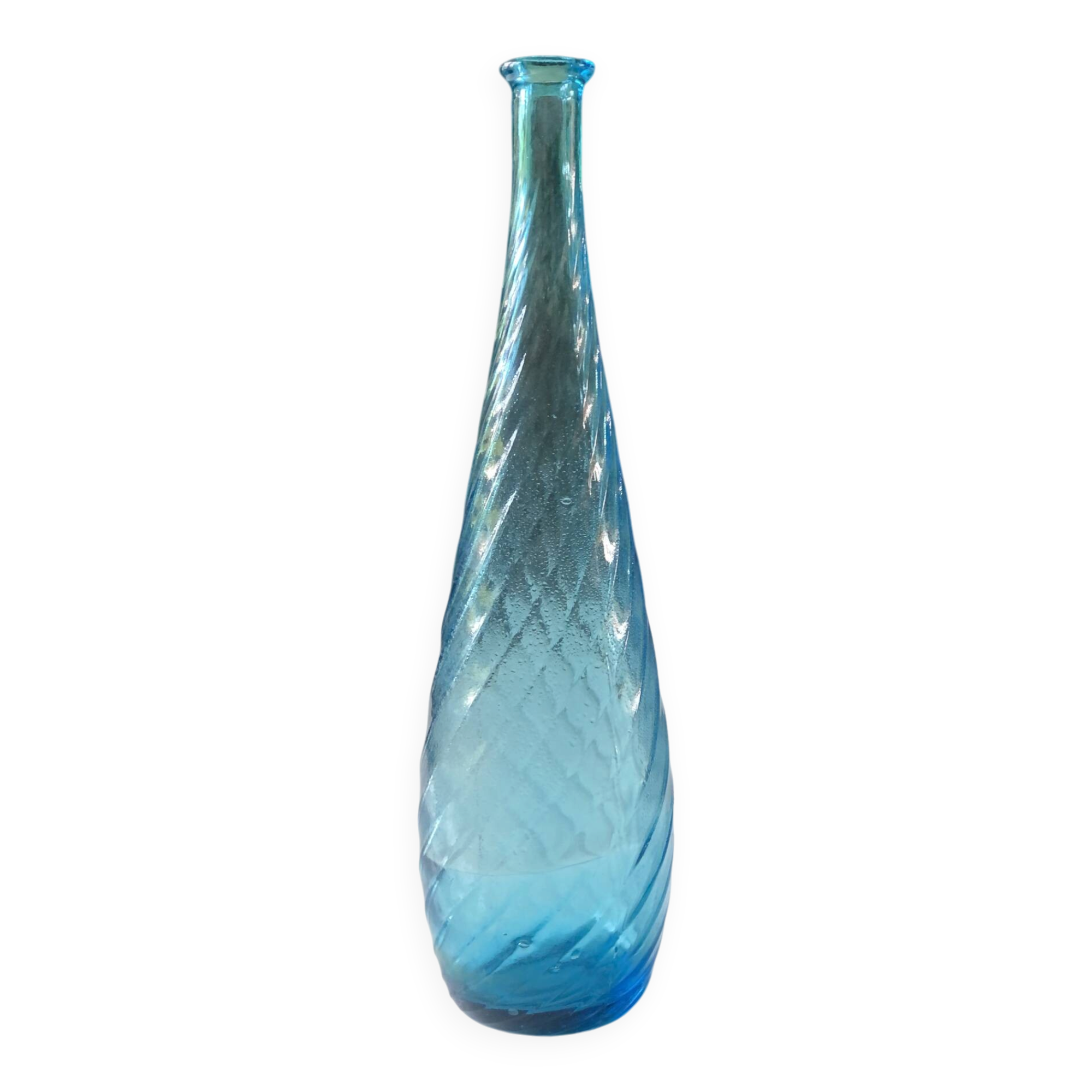 Large blue vase
