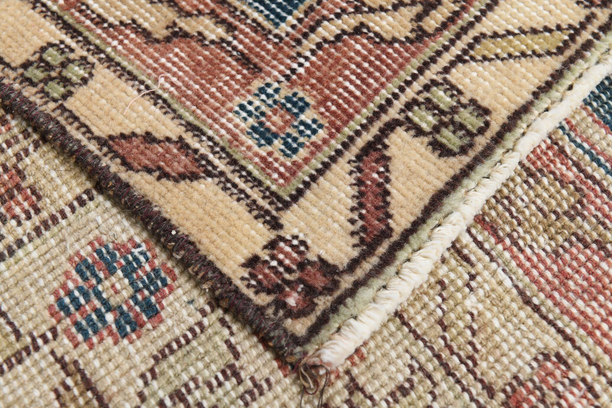 Terracotta Tones Pastel Decorative Vintage Persian Rug, 238x357 Cm