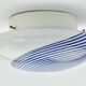 Vintage Murano glass cobalt blue swirl flush mount
