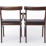 2 Armchairs Vintage 1960s by Ole Wanscher, model Rungstedlund, Danish