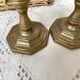 Pair of Nijhof Holland brass candle holders