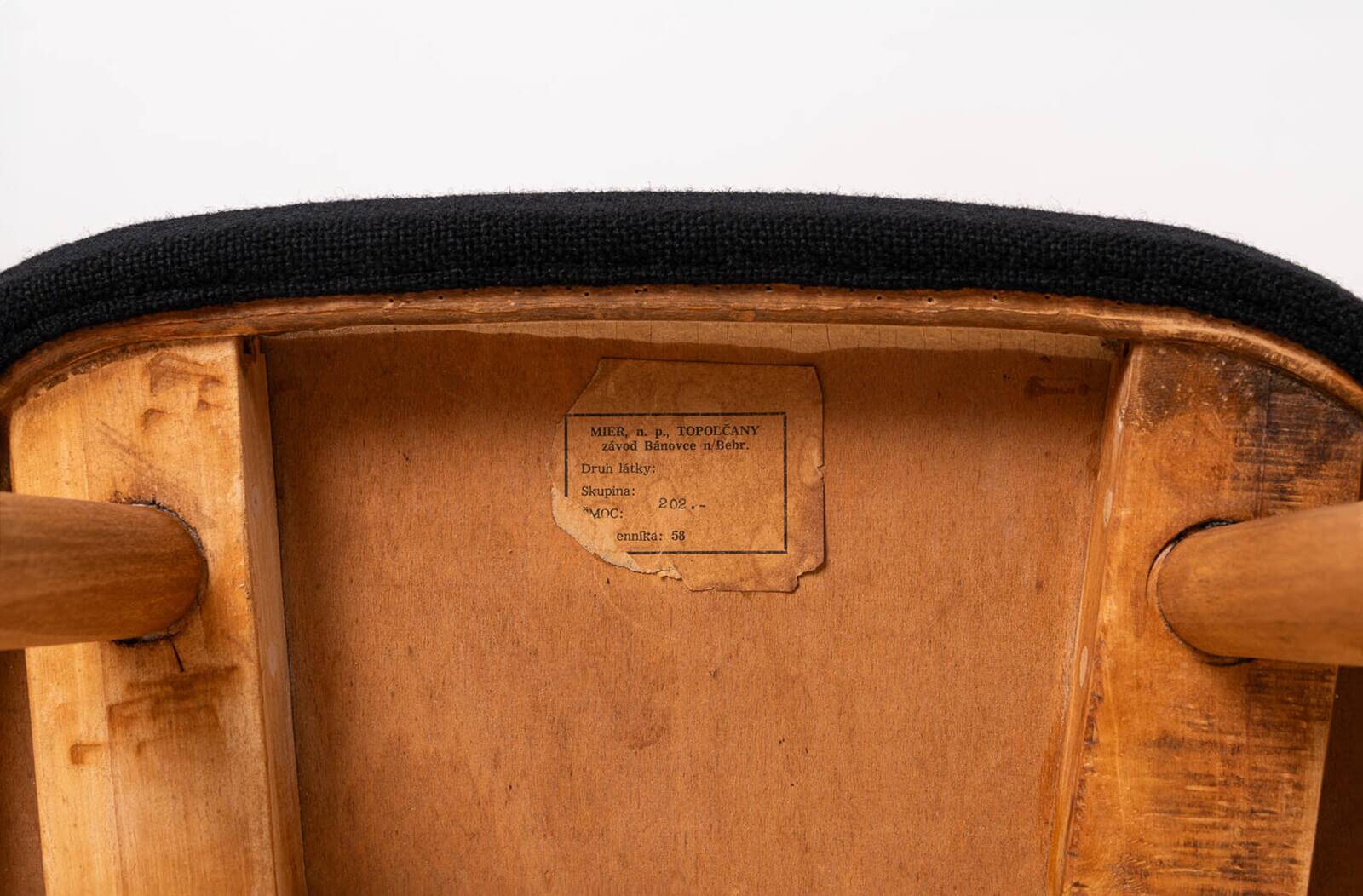 Set of 4 Mid Century Dining Chairs by A.Šuman, Reupholstered in KVADRAT