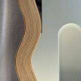 Zigzag rattan foot mirror H:182cm