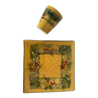 Ceramic plate and cup