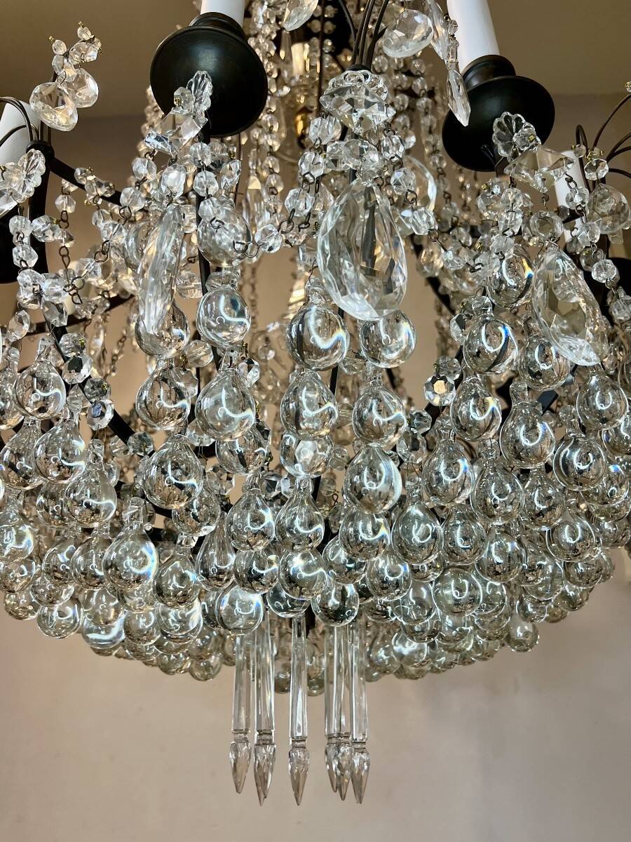 Grand lustre cage italien