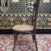 Set of 7 Baumann / Thonet / Fischel caned bistro chairs