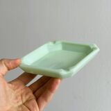 Green opaline ashtray, retro design,