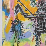 Jean-Michel Basquiat. Numbered color screenprint. 1990s.