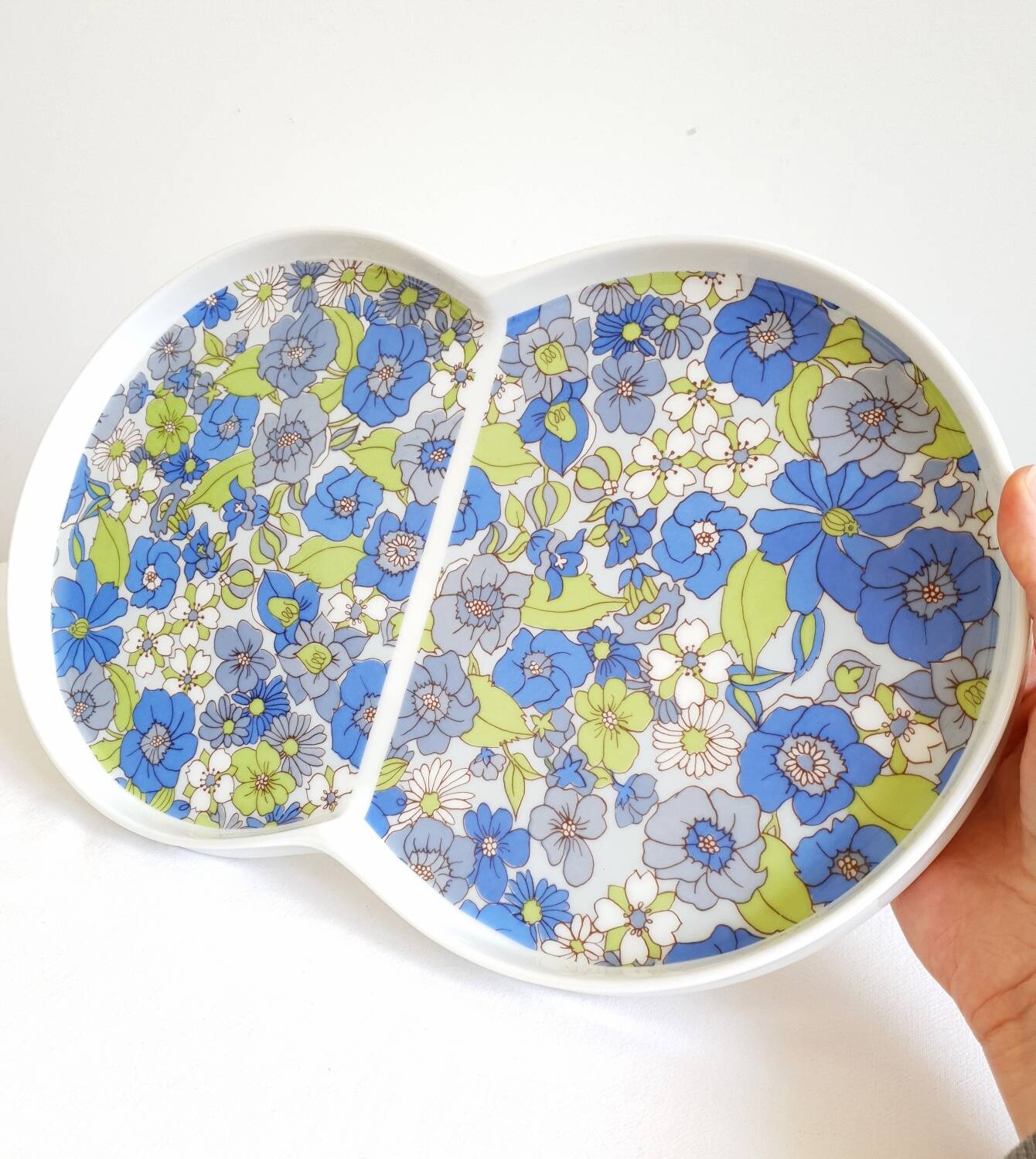 Vintage porcelain floral dish