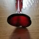 Vintage tulip vase dark red glass