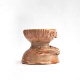 Handcrafted anthropomorphic egg cup or candle holder