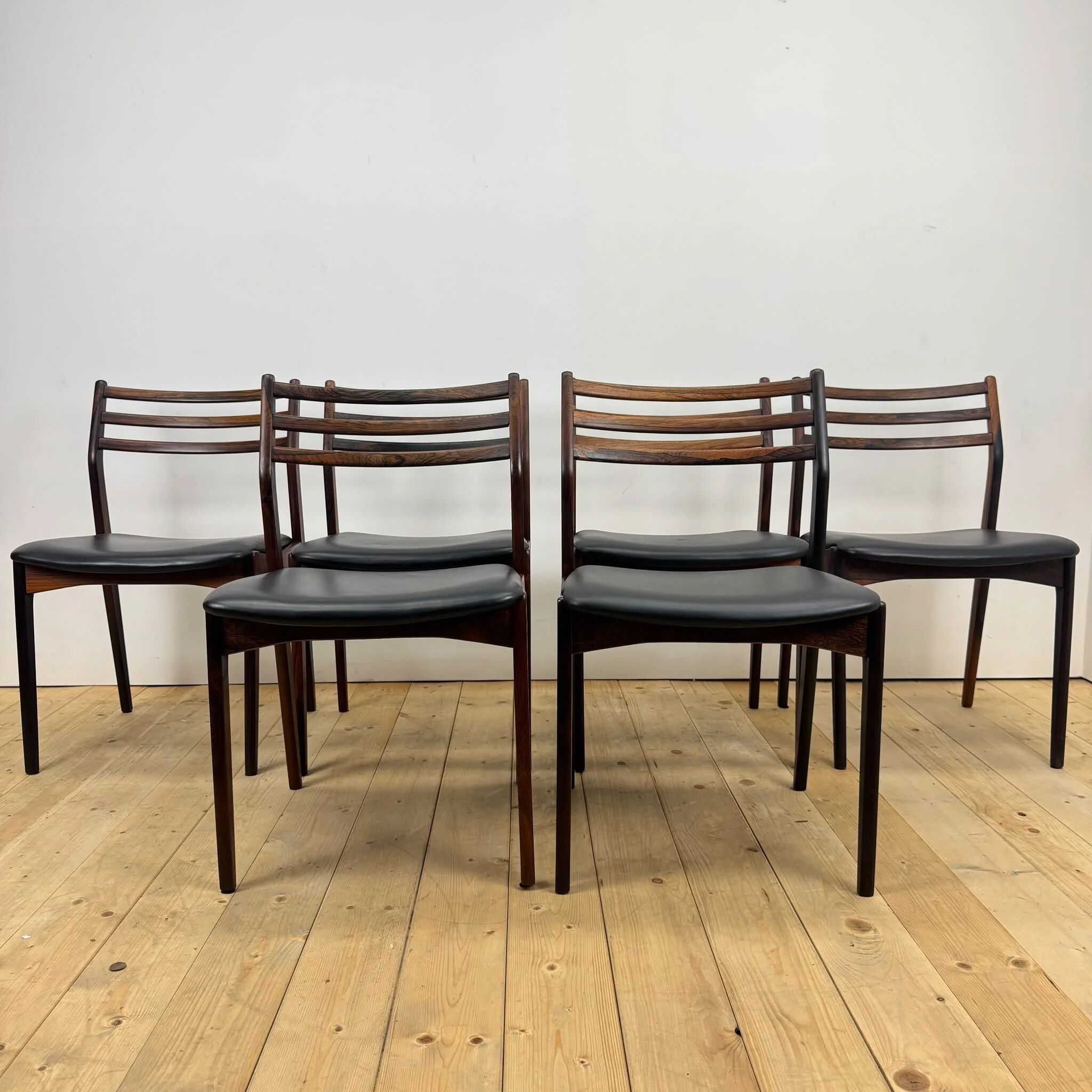 Ensemble de six chaises par Vestervig Erikson, années 1960