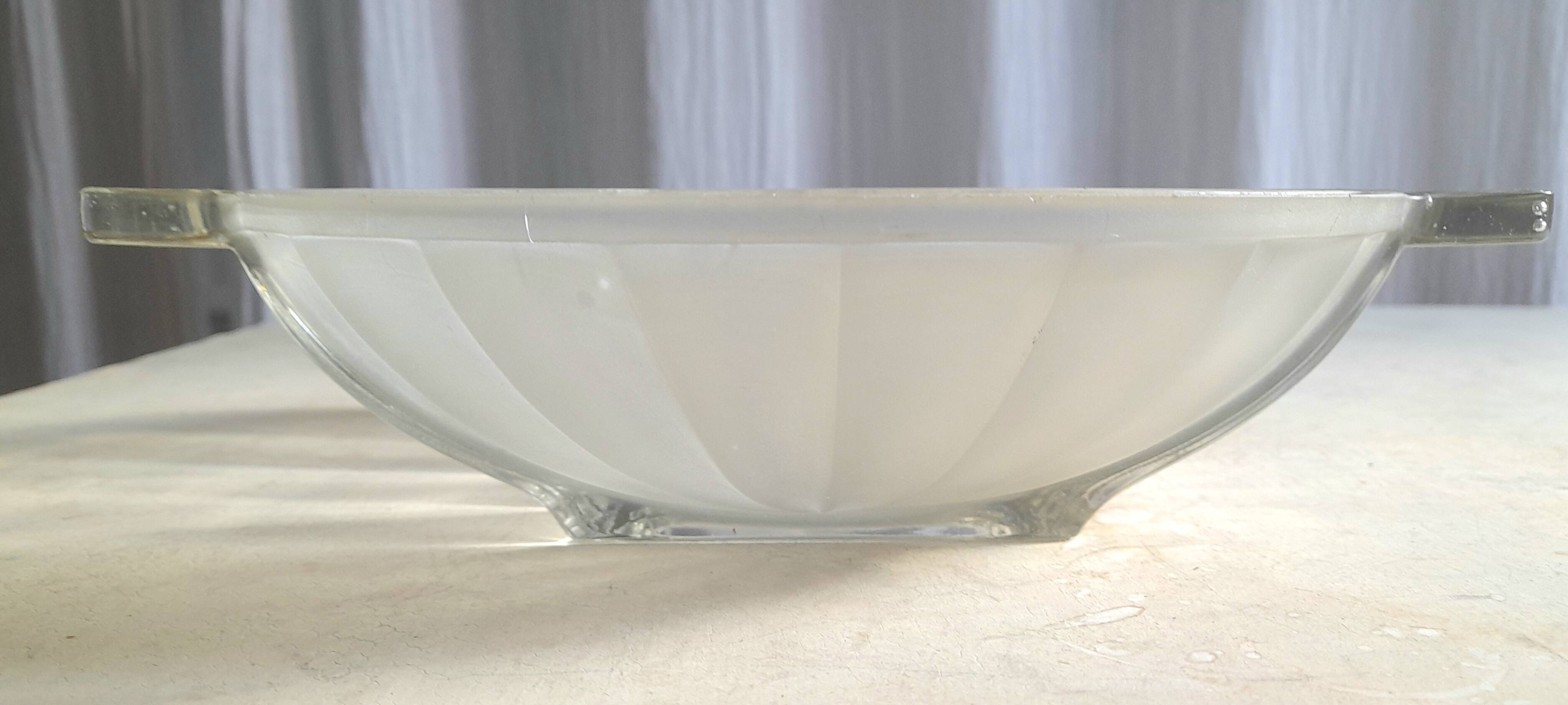 Art Deco glass fruit bowl