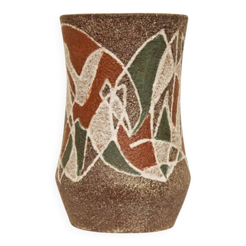 Vase à décor moderniste/Art primitif- Poterie d'Accolay