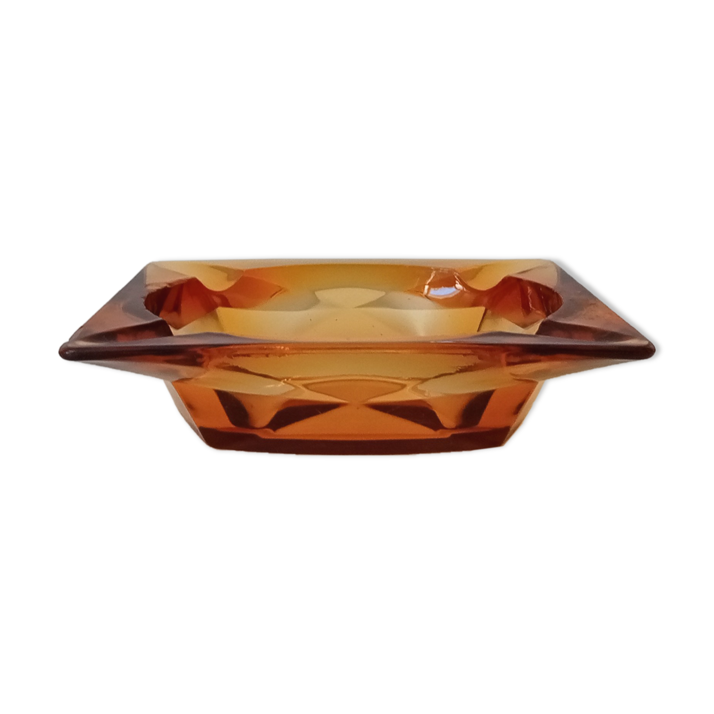 Vintage amber ashtray