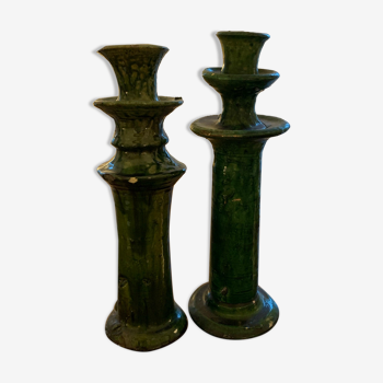 Pair of tamegroute candle holders