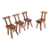 Set of 4 brutalist chairs by Mobichalet, Belgium 1950s/60s
