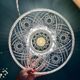 Vintage glass pendant lampshade - tableware collection -