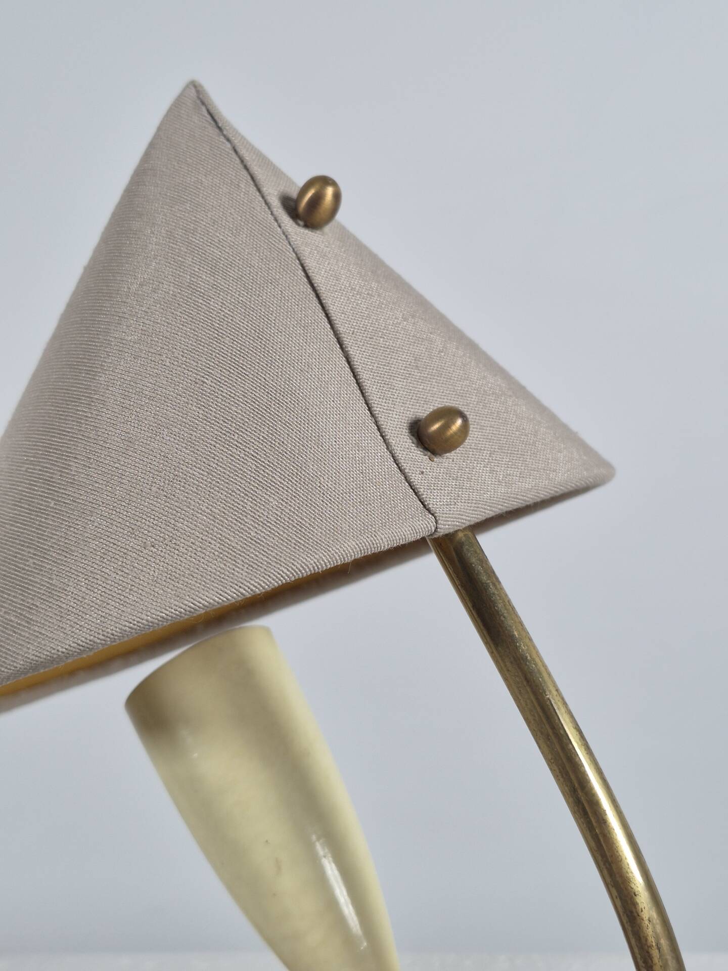 Pair of vintage brass wall or table lamps from the 1950s.