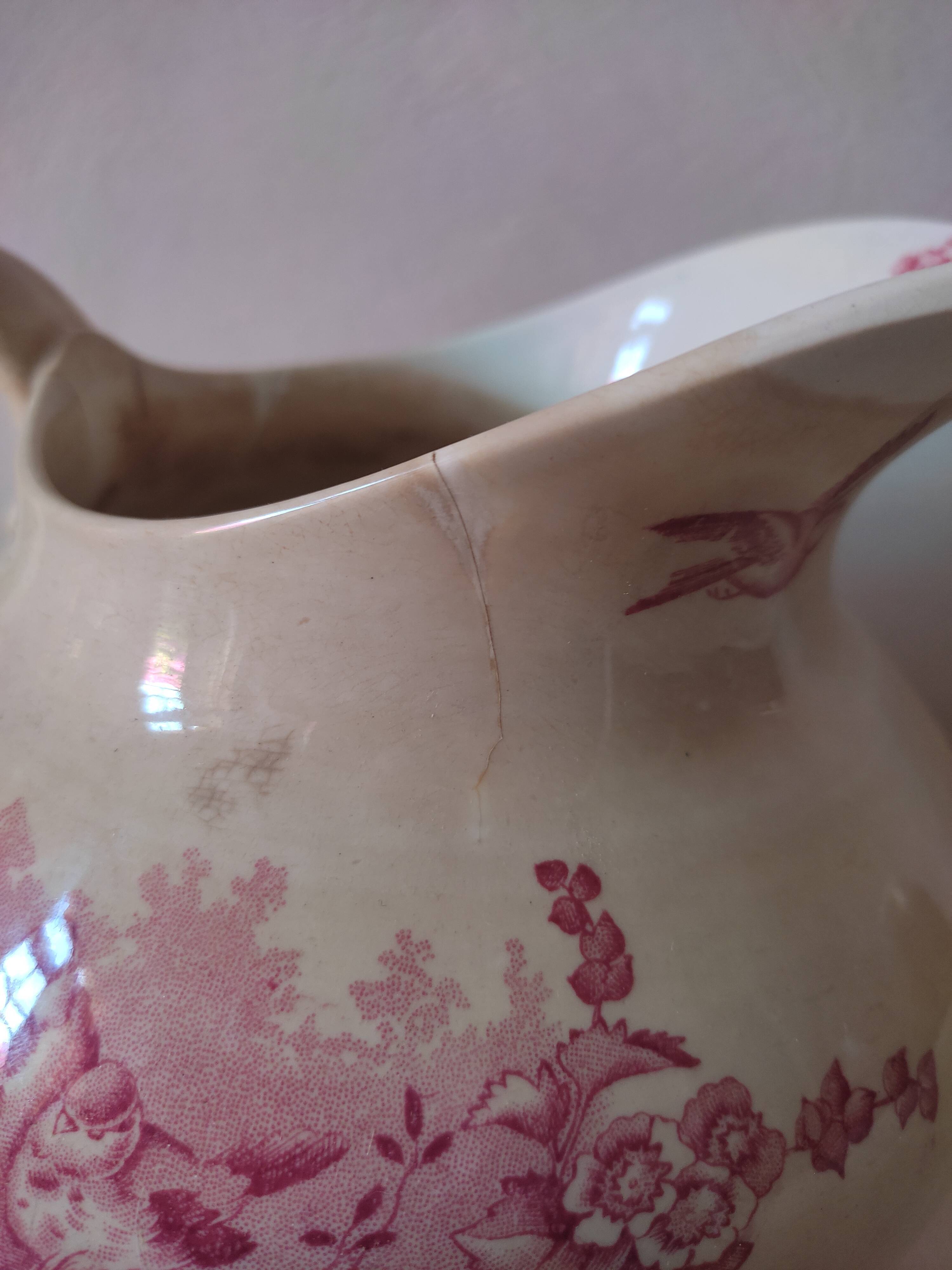 Earthenware pitcher Boch la Louvière